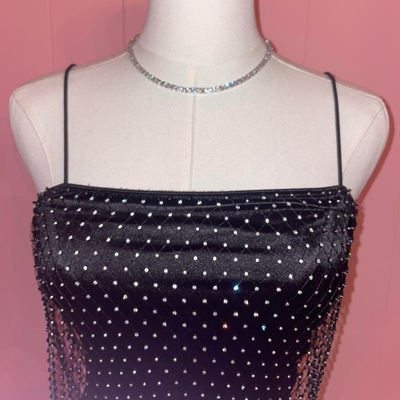 Bear Dance Black Beaded Mini Dress - Picture 5 of 7
